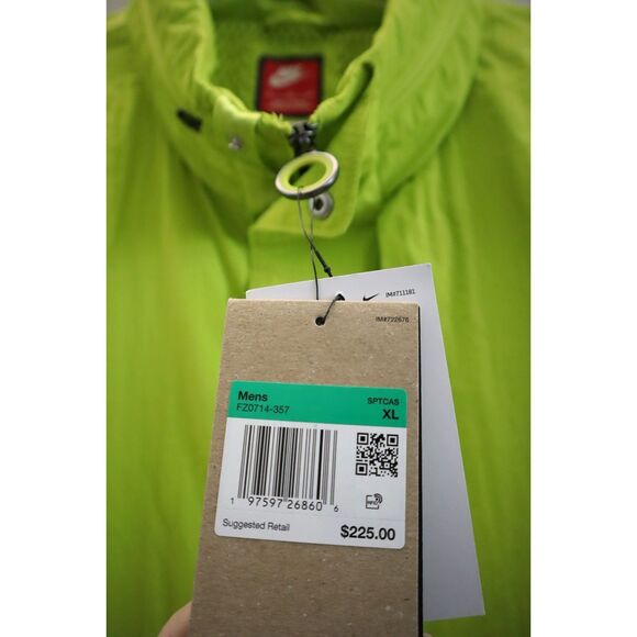 Nike FZ0714-357 Men Sz XL Bright Cactus Green Full Zip Oversized Tech Jacket - Picture 4 of 16